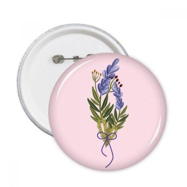 Imagem de Alfinetes redondos azuis de flor de lavanda para decoração de 5 peças