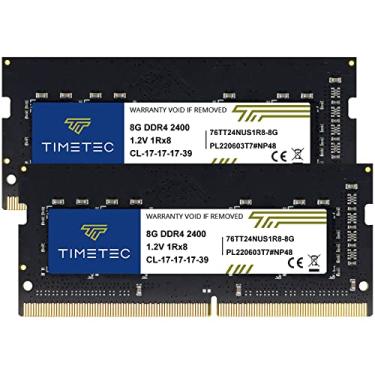 Imagem de Timetec Kit de 16 GB (2 x 8 GB) DDR4 2400 MHz PC4-19200 Non-ECC Unbuffered 1.2V CL17 1Rx8 Single Rank 260 Pin SODIMM Laptop Notebook PC Memória RAM Atualização do Módulo (Kit de 16 GB (2 x 8 GB))