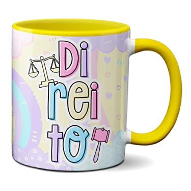 Imagem de Caneca Direito Profissão Advocacia Presente Fofo Advogado (Amarela)