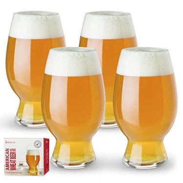 Imagem de Spiegelau Craft Beer Wheat Beer Cups, conjunto de 4, cristal sem chumbo feito na Europa, copos de cerveja modernos, podem ser lavados na lava-louças, vidro Witbier de qualidade profissional, 750 g