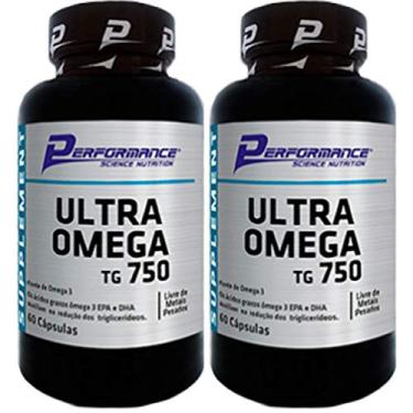 Imagem de Ultra Ômega-3 Tg 750 mg Performance Nutrition 60 Cápsulas Kit 2 Unidades