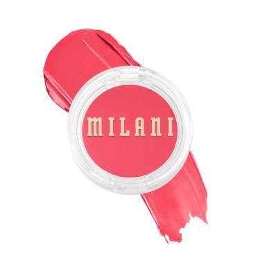 Imagem de Milani Blush Makeup – Blush creme Cheek Kiss para bochechas, blush creme-a-gel montável e tonalidade labial, cor natural orvalhada, hidratante - Coral Crush