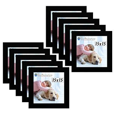 Imagem de Kit 10 Porta Retrado Molduras 15x15 Preto