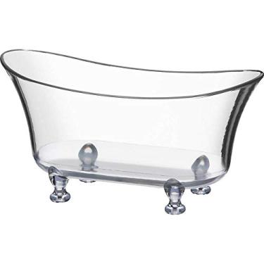 Imagem de Kit C/3 Banheiras Beauty Transparente Poliestireno 500ml 19cm