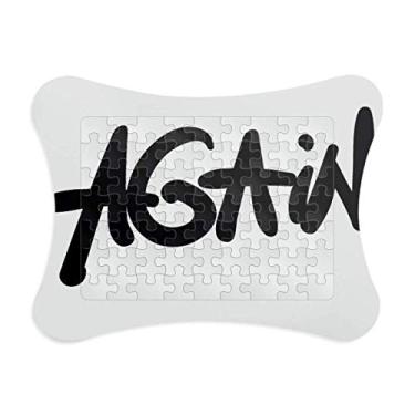 Imagem de Novamente citação engraçada estilo escrita à mão moldura de papel cartão quebra-cabeça casa