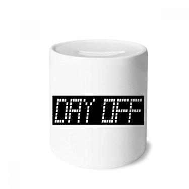 Imagem de DIYthinker Holiday Starts Day Off caixa de dinheiro caixa de cerâmica porta-moedas presente de cofrinho