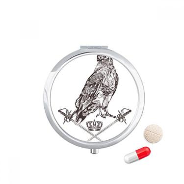 Imagem de Caixa de comprimidos com espada de águia, coroa de animais, estilo barroco, bolso para remédios