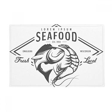 Imagem de DIYthinker Tapete antiderrapante para porta de banheiro com organismo marinho de peixe e frutos do mar