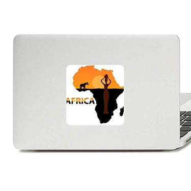 Imagem de Mapa da África Savanna Elephant Wildlife Decalque Vinil Paster Laptop Adesivo Decoração PC