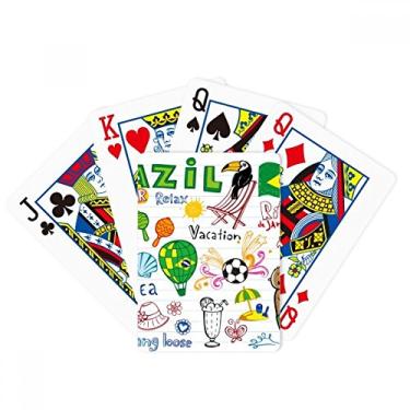 Imagem de DIYthinker Enjoy Football Flag Brazil Element Poker Baralho Presente de Mesa