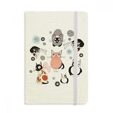 Imagem de Caderno de animal de estimação fofo, família de gatos, capa dura oficial, diário clássico