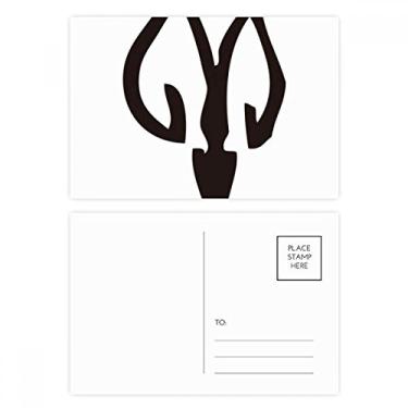 Imagem de Bones Inscritions Cartão postal Ovelha Zodíaco Chinês Conjunto de cartões postais de aniversário