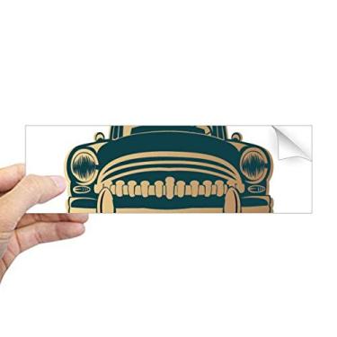 Imagem de DIYthinker Decalque de janela retangular com estampa de silhueta de carros verdes clássicos