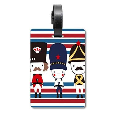 Imagem de Soldado colorido com a bandeira do Reino Unido e etiqueta para bagagem, cartão de bagagem, etiqueta