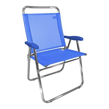 Imagem de Cadeira Alumínio King Azul 140 KG Zaka Super Resistente