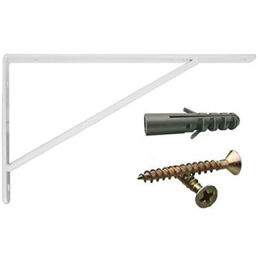 Imagem de Suporte Para Prateleira De 25 Cm Mão Francesa Bucha e Parafuso