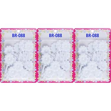 Imagem de Barretas de cabelo de laço de plástico Tara para meninas, dobradiça própria, pacote com 3, COMBO25