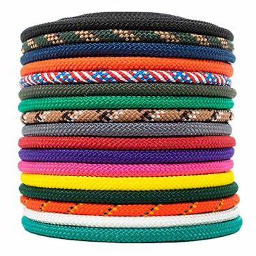 Imagem de Corda utilitária de corda de nylon (0,6 cm e 0,9 cm) – Golberg – para artesanato (50 pés, 100 pés, 300 pés – ) – Bainha de polipropileno – Resistente à umidade e mofo, 50 Feet X 3/8 Inch, Hunter Green