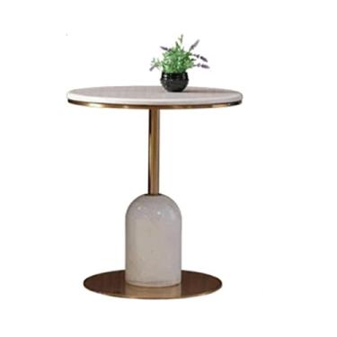Imagem de SAAKO Melhor mesa de canto de mármore mesa de centro mesa de centro mesas de canto luxuosas adequadas para sala de estar sala de recepção casa sofá quarto mesa lateral moda móveis