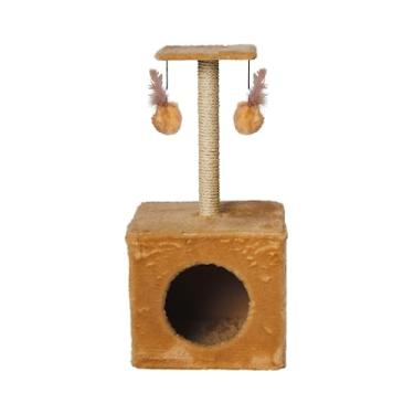 Imagem de Arranhador Para Gato Tipo Toca De Gato Com Caixa Confortável (Bege)