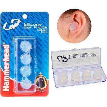 Imagem de Tampao Protetor de Ouvido Auricular 4 PC Silicone Hammerhead