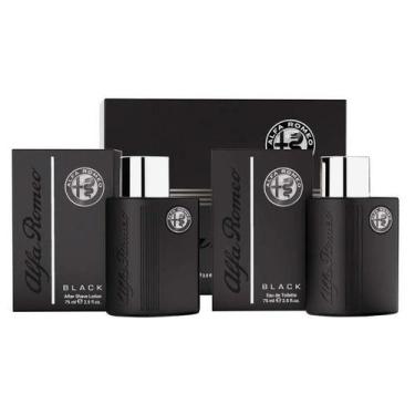 Imagem de Kit Alfa Romeo Black Perfume 75 Ml + After Shave Lotion 75