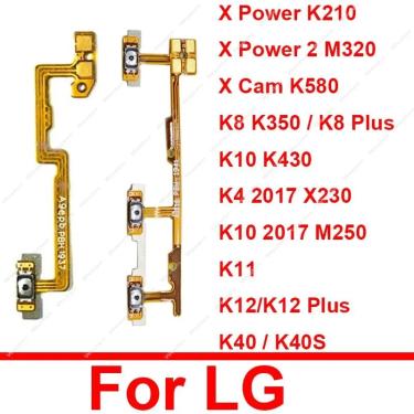 Imagem de Cabo flexível de botão lateral de volume de energia para LG K8 K12 K40 K350 K10 K430 K4 K7 2017 M250