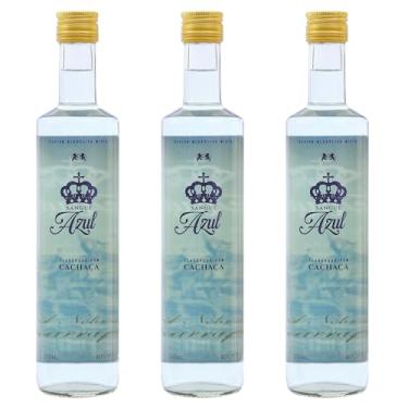 Imagem de Kit 3 Cachaças Sangue Azul Família Carra 500 ml Envelhecida Alambique Premium Gourmet Descansada Presente Pinga Pai Especial Churrasco