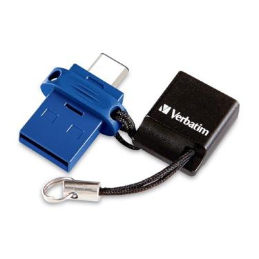 Imagem de Verbatim Store 'n' Go Dual USB Flash Drive para dispositivos USB-C, 32 GB, Azul