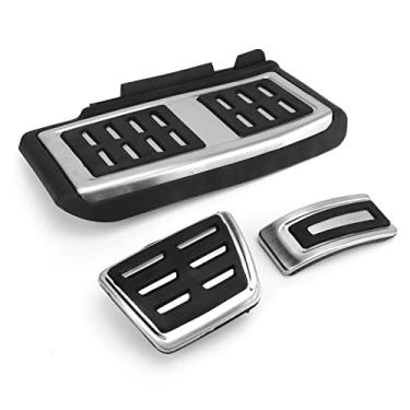Imagem de Conjunto De Pedais Para Interior Automotivo Vomeko, Conjunto De Pedais Antiderrapantes De Borracha De Aço Inoxidável - Atualize Suas Pastilhas De Apoio Para Os Pés Do Freio Do Acelerador A3 8V S3 RS3