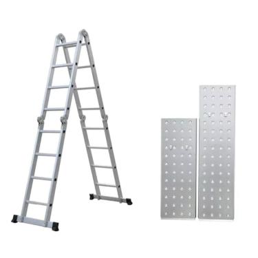 Imagem de Escada De Aluminio Articulada 4x4 16 Degraus C/plataforma