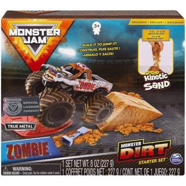 Imagem de Monster Jam, Zombie Monster Dirt Starter Set, Com 8oz de Monster Dirt e Oficial 1:64 Scale Die-Cast Truck