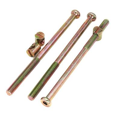 Imagem de Parafusos de montagem para cama, cSeao Pacote com 10 M6 x 110 mm/120 mm e M8 x 120 mm parafuso de tomada para móveis, moldura para cama, cabeceira, beliche, M8 x 130mm, Bronze