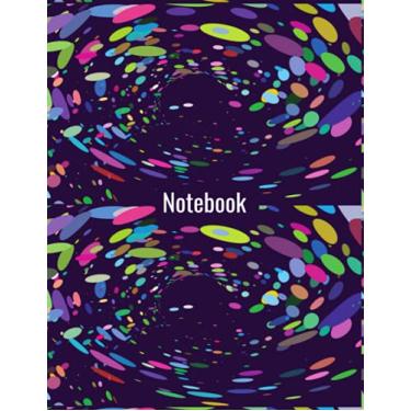 Imagem de Notebook: Cute Purple Multicolor Elliptical Composition/Assignment Notebook – College Ruled 120 Pages – Large 8.5” x 11” Paperback