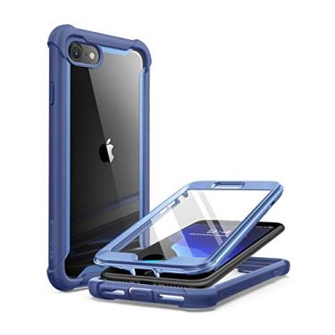 Imagem de i-Blason Capa Ares projetada para iPhone SE 2020/capa para iPhone 8/iPhone 7, [protetor de tela integrado] Capa amortecedora transparente robusta de corpo inteiro para iPhone 8/iPhone 7 (azul)