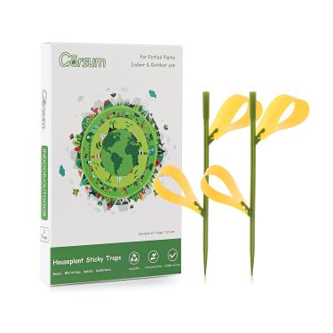 Imagem de Garsum Armadilhas de 21 armadilhas pegajosas para plantas domésticas Gnat armadilhas para insetos amarelos