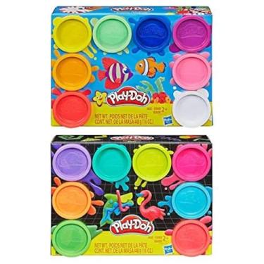 Imagem de PD Play Doh 8 Pack Bundle: 8 Pack of Rainbow Compound + 8 Pack of Neon Compound