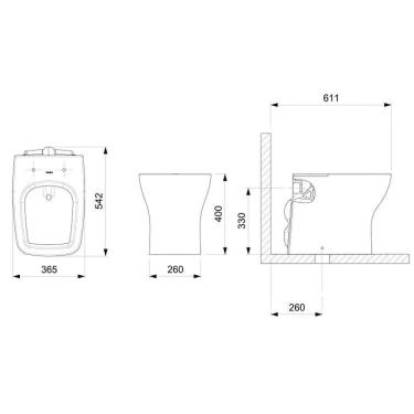 Imagem de Kit 3 Vasos Sanitário Convencional com Assento Queda Amortecida Boss Incepa Branco Brilhante