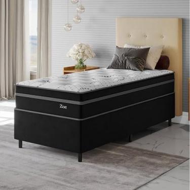 Imagem de Conjunto Colchão Mola Ensacada e Base Box Solteiro 66x88x188cm Zoe Yescasa Preto