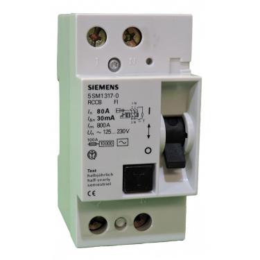Imagem de Interruptor DR 1P+N 80A/30mA AC 220V 5SM1 317-0 – Siemens