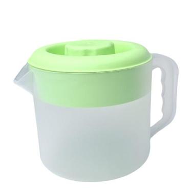 Imagem de JARRA PLÁSTICA GRADUADA 1L COM TAMPA 18,5x13x12CM COR VERDE JARRA DE S