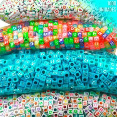 Imagem de Miçangas Para Pulseira - Letras - C/1000 Peças M24- Nybc