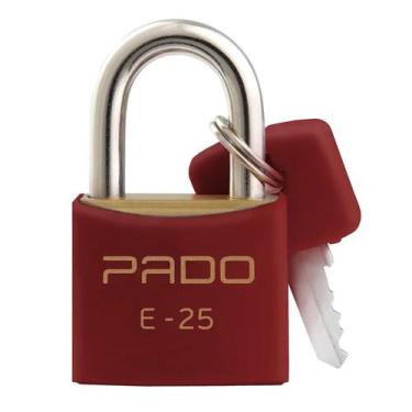 Imagem de Cadeado de Latão 25mm Vermelho - Pado