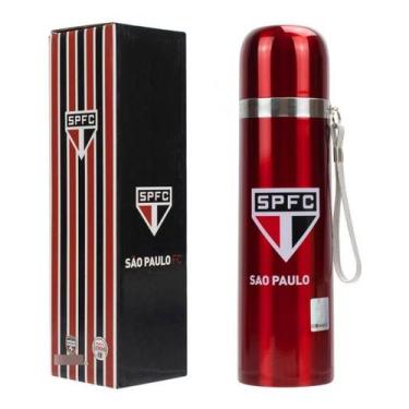 Imagem de Garrafa Térmica Time São Paulo Spfc 500 Ml Produto Oficial  - Mileno C