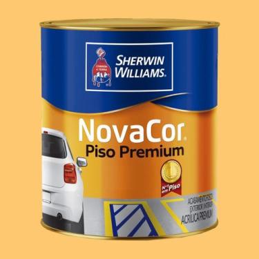 Imagem de Tinta Acrílica Novacor Piso Mais Resistente Amarelo Canario 900ml - Sh