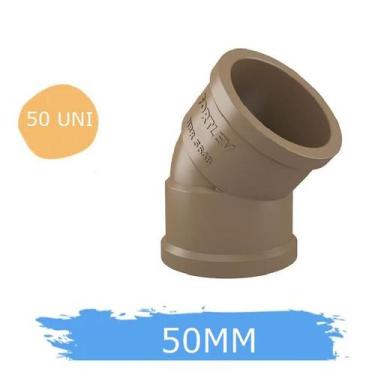 Imagem de Kit 50 Cotovelos Joelho Soldável 50mm 1 1/2 Polegadas Marrom 45 - FORT