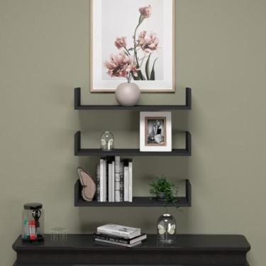 Imagem de Kit 3 Peças Prateleira U com Suporte e Porta Livro Nicho. - BAZAR DOS 