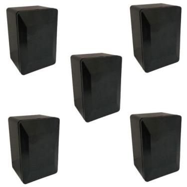 Imagem de Kit 5 Conjunto Placa Cega Tampa Espelho Com Suporte Sobrepor - FAME, C