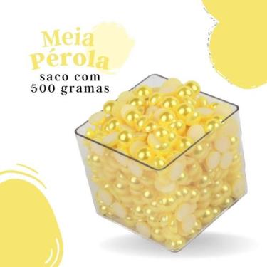 Imagem de Meia Pérola Amarelo Gema - 10 Mm Pacote Com 500 Gramas - Nybc