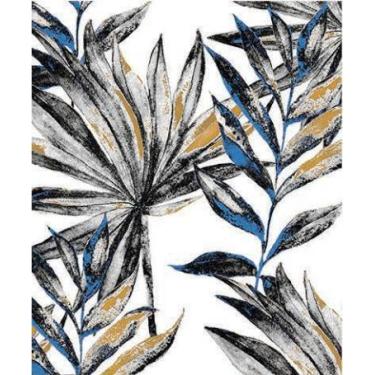 Imagem de Papel de Parede Folhas de Palmeira Baird em tons de Verde e Azul - Rol